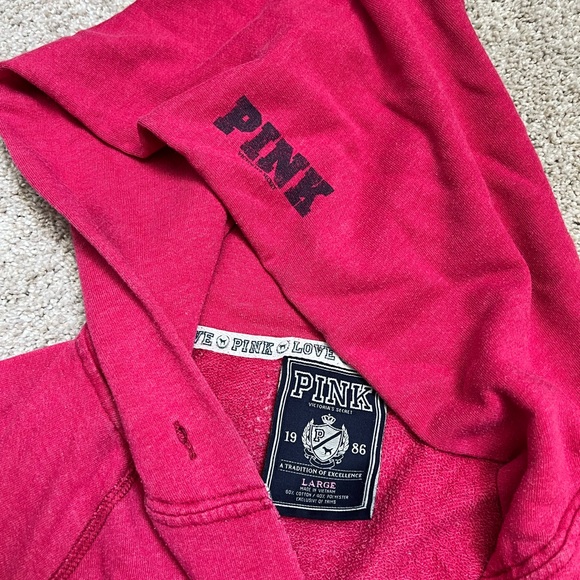 VS PINK Vneck hoodie peace save the planet - Picture 2 of 5